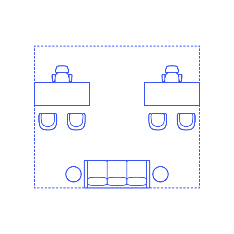 Layouts Private Offices Shared Split Center Lounge Svg Line Art Free Vectors